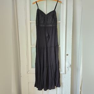 Wild Skye Black Lace Bodice Maxi Dress M